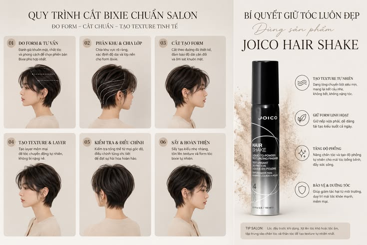 Khách hàng tại Chí Tâm Hair Salon với Bixie Hair 2026