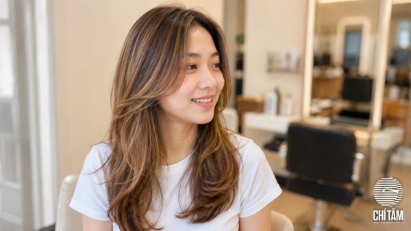 Phụ nữ Việt với mái tóc highlight vàng mật ong bóng khỏe