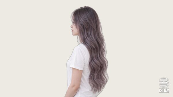 Tóc tím khói ash violet tại Chí Tâm Hair Salon